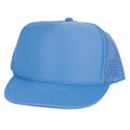 Classic Trucker Baseball Hats Caps Foam Mesh Blank Solid Two Tone Snapback Adult Youth-COL.BLUE-