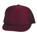Classic Trucker Baseball Hats Caps Foam Mesh Blank Solid Two Tone Snapback Adult Youth-MAROON-