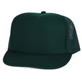Classic Trucker Baseball Hats Caps Foam Mesh Blank Solid Two Tone Snapback Adult Youth-DARK GREEN-