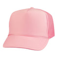 Classic Trucker Baseball Hats Caps Foam Mesh Blank Solid Two Tone Snapback Adult Youth-PINK-