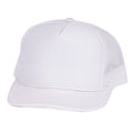 Classic Trucker Baseball Hats Caps Foam Mesh Blank Solid Two Tone Snapback Adult Youth-YOUTH -WHITE-