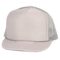 Classic Trucker Baseball Hats Caps Foam Mesh Blank Solid Two Tone Snapback Adult Youth-YOUTH -GRAY-