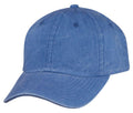 Classic Washed Cotton Pigment Dyed Vintage 6 Panel Low Crown Baseball Caps Hats-ROYAL-