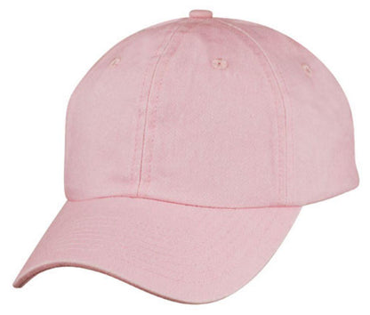 Classic Washed Cotton Pigment Dyed Vintage 6 Panel Low Crown Baseball Caps Hats-PINK-