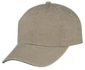 Classic Washed Cotton Pigment Dyed Vintage 6 Panel Low Crown Baseball Caps Hats-KHAKI-