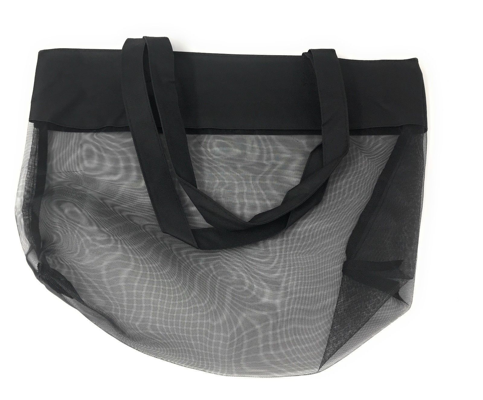 Clear Micro Mesh Shopping Tote Bag Transparent Book School Concerts Stadium Tsa-