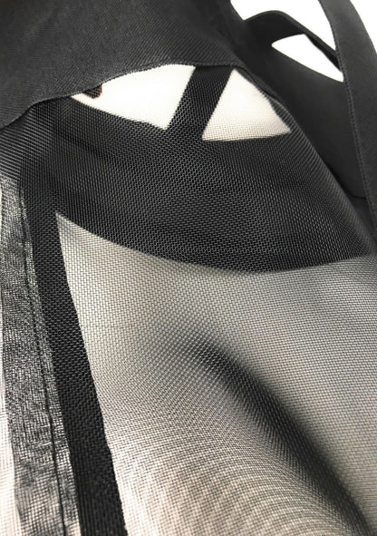 Clear Micro Mesh Shopping Tote Bag Transparent Book School Concerts Stadium Tsa-