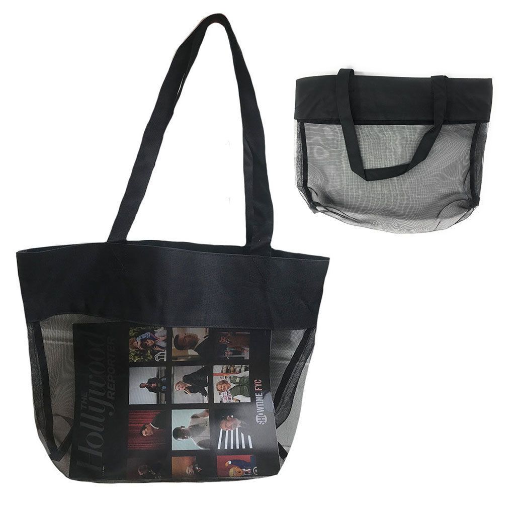 Clear Micro Mesh Shopping Tote Bag Transparent Book School Concerts Stadium Tsa-