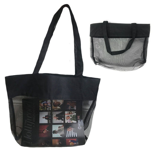 Clear Micro Mesh Shopping Tote Bag Transparent Book School Concerts Stadium Tsa-