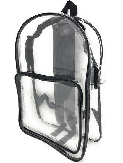 Clear Transparent Backpack Book Bag School Concerts Sports Stadium TSA Security-