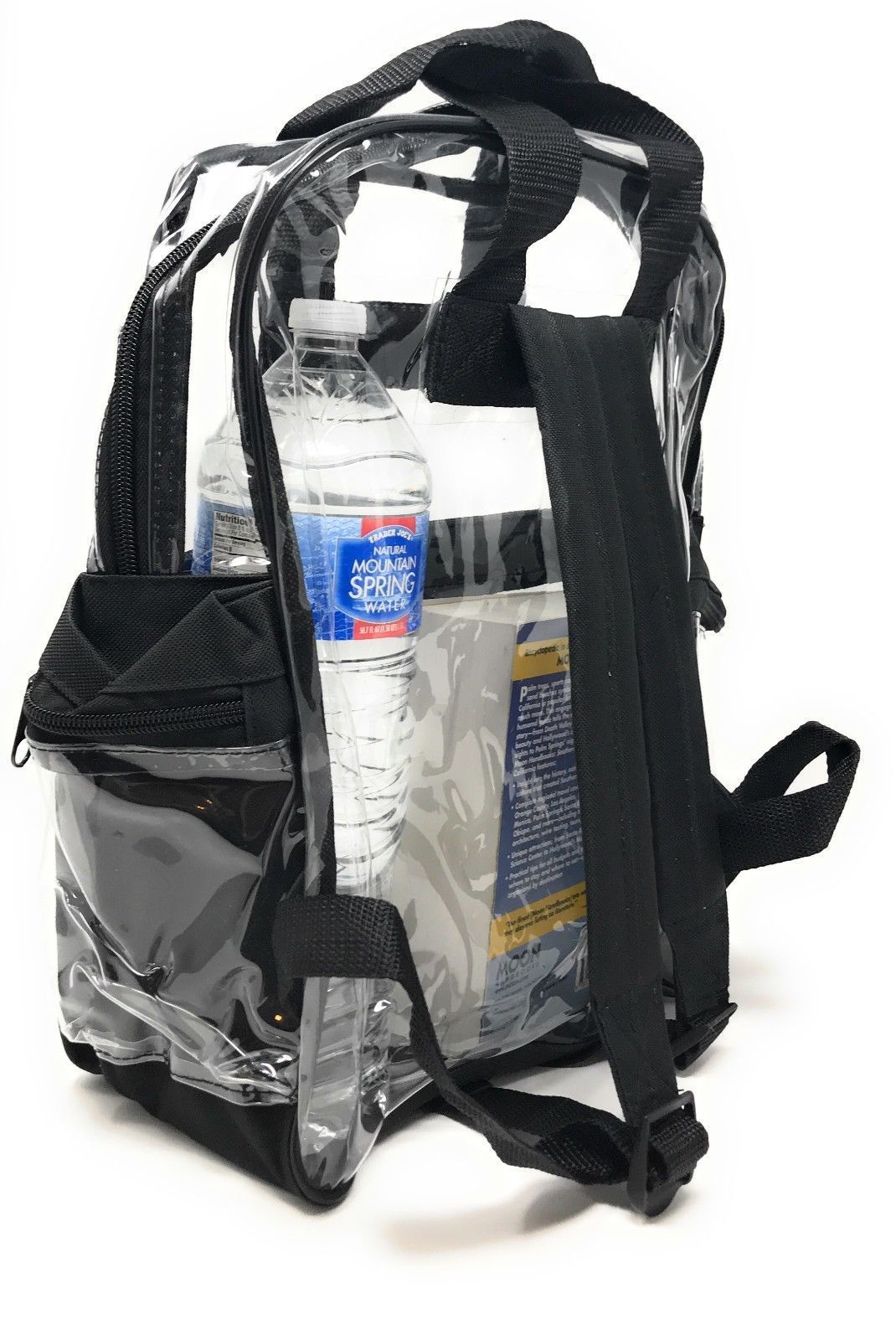 Clear Transparent Backpack Book Bag School Stadium Security Tsa Travel Rally 12X15inch-Royal Blue-