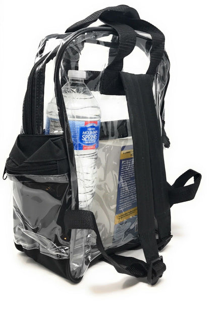 Clear Transparent Backpack Book Bag School Stadium Security Tsa Travel Rally 12X15inch-Royal Blue-