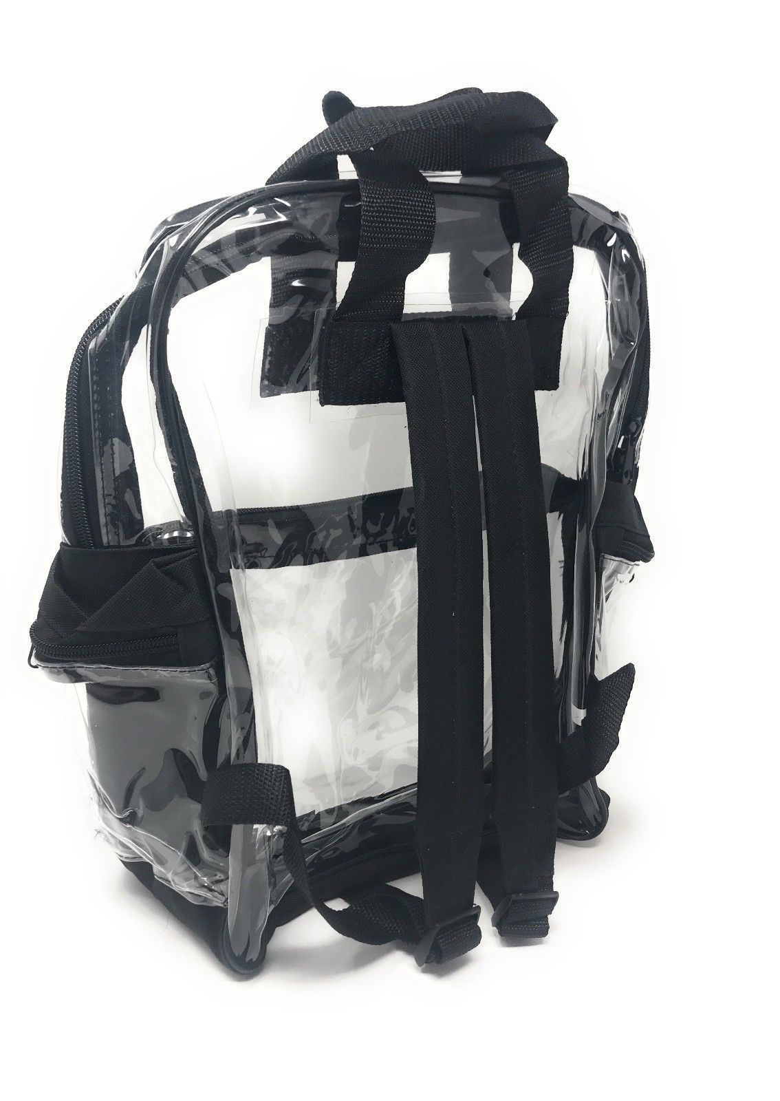 Clear Transparent Backpack Book Bag School Stadium Security Tsa Travel Rally 12X15inch-Royal Blue-