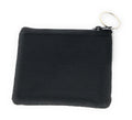 Coin Pouch Wallet Change Holder Purse With Key Chains 4 Colors Id Holder Cards-Black-