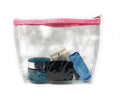 TSA Friendly Unisex Toiletry Clear Cosmetics Pouch Bags Travel Airport Security-Pink-