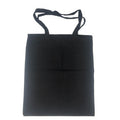 Cotton Natural Plain Reusable Grocery Shopping Tote Bags Natural Eco Friendly 14 X 16inch-Black-