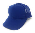 Cotton Twill Baseball Mesh Trucker 5 Panel Constructed Hats Caps-ROYAL-