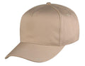 100% Cotton Twill 5 Panel Baseball Hats Caps Hook and Loop Closure-KHAKI-