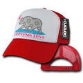 Cuglog 5 Panel California Love Foam Trucker Baseball Hat Cap California Bear-Red-