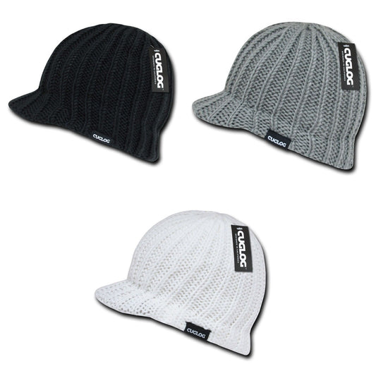 Cuglog Beanie Beanies Sweater Gi Caps Visor Ski Knitted Light-Black-