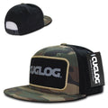 Cuglog Camouflage Camo Hunting Patch Snapback Caps Hats-Woodland/Woodland/Black-