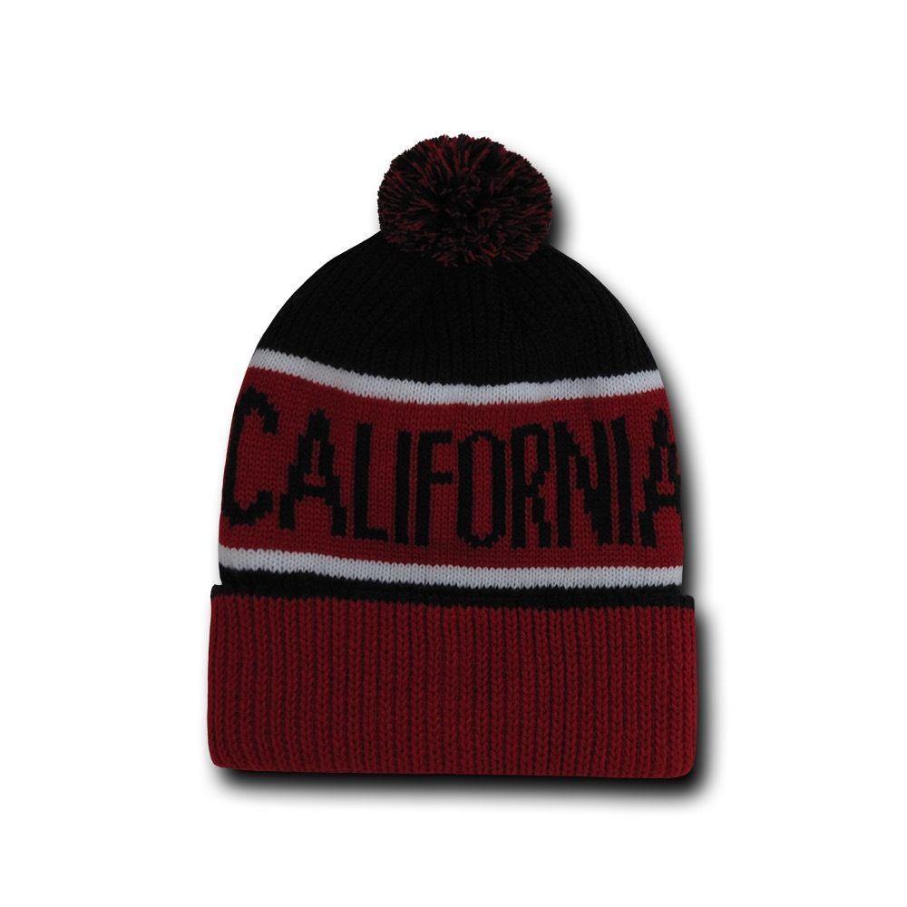 Cuglog Cotopaxi Beanies Fuzzy Ball Pom Pom Style Winter Caps Hats Ski-BLACK/GOLD-