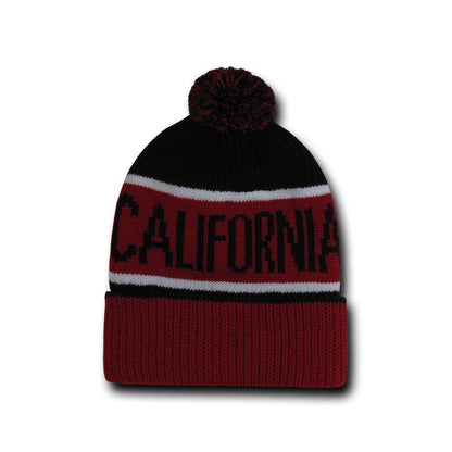 Cuglog Cotopaxi Beanies Fuzzy Ball Pom Pom Style Winter Caps Hats Ski-BLACK/GOLD-