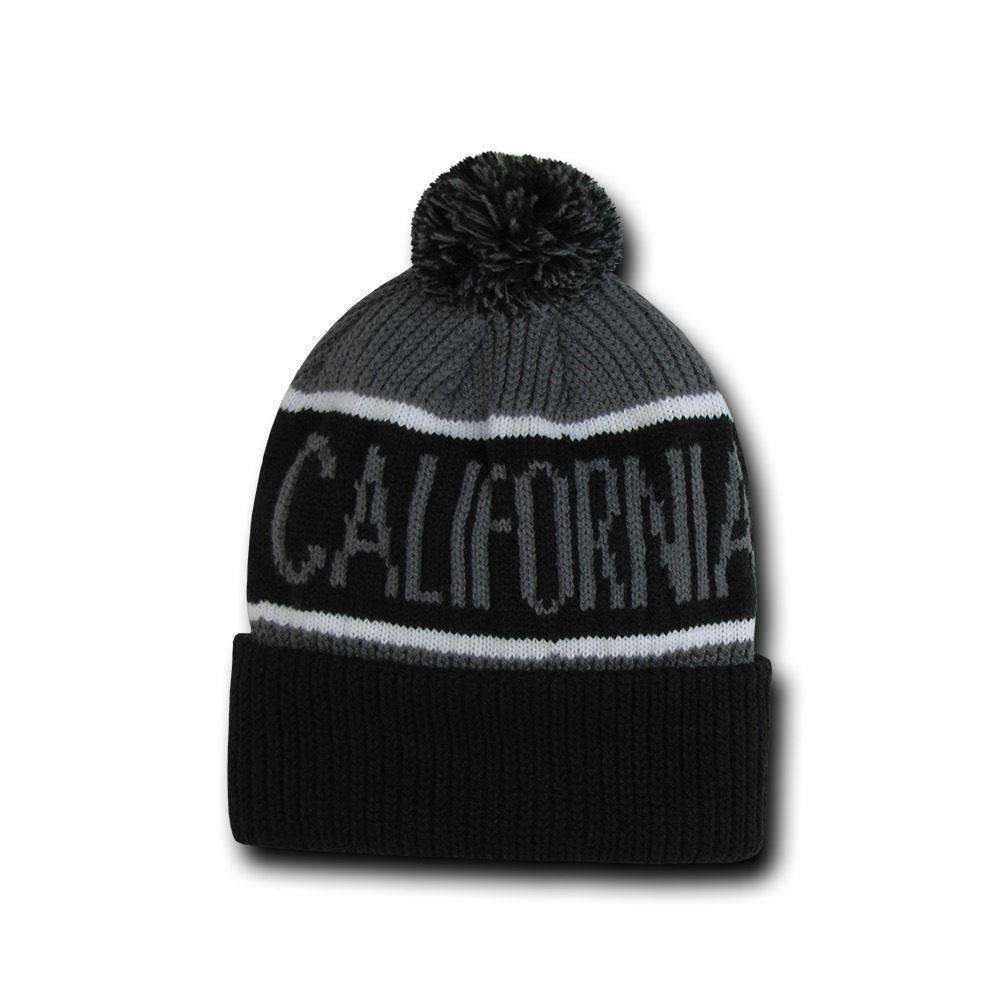 Cuglog Cotopaxi Beanies Fuzzy Ball Pom Pom Style Winter Caps Hats Ski-BLACK/GOLD-