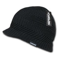 Cuglog Elbert Knit Gi Visor Beanies Caps Skull Warm Winter Caps Hats-Black-