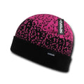 Cuglog Fuji Cuffed 3 Tone Digital Gradient Beanies Winter Caps Hats Ski-HOT PINK-