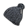 Cuglog Hewitts Beanies Style Winter Cuffed Caps Pom Hats-BLACK/WHITE-