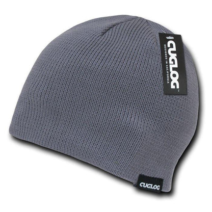 Cuglog Lhotse Ribbed Knit Beanies Snowboard Ski Skull Hat Cap Warm Winter Unisex-Grey-