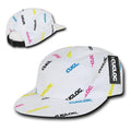 Cuglog Logo Printed 5 Panel Racer Racing Jockey Biker Caps Hats-White / CMYK-