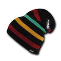 Cuglog Monte Fitz Roy Cuffed Slouched Beanies Winter Caps Hats Ski-RASTA-