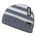 Cuglog Sailor Beanies Colorful Striped Cuffed Cable Knit Skull Caps Hats Winter-Grey/White-
