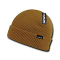 Cuglog Taranaki Stylish Cuffed Beanies Winter Caps Hats Ski Unisex-MUSTARD-