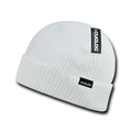 Cuglog Taranaki Stylish Cuffed Beanies Winter Caps Hats Ski Unisex-WHITE-