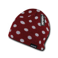 Cuglog Thor Polka Dotted Beanies Lined Knit Winter Caps Hats Ski Skull-RED/WHITE-