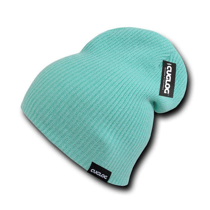 Cuglog Uluru Slouched Beanies Classic Knit Winter Caps Hats Ski Skull-BLACK-