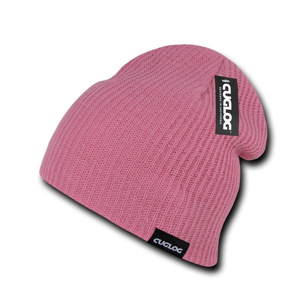 Cuglog Uluru Slouched Beanies Classic Knit Winter Caps Hats Ski Skull-BLACK-