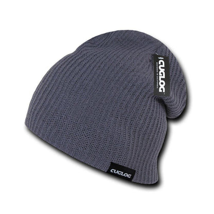 Cuglog Uluru Slouched Beanies Classic Knit Winter Caps Hats Ski Skull-GREY-