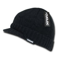 Cuglog Warm Winter Sweater Beanies Cable Knit Visor Gi Skull Caps Hats-Black-