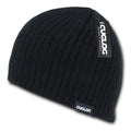 Cuglog Winter Double Lined Beanies Soft Feel Cable Knit Skull Caps Hats Unisex-Black-
