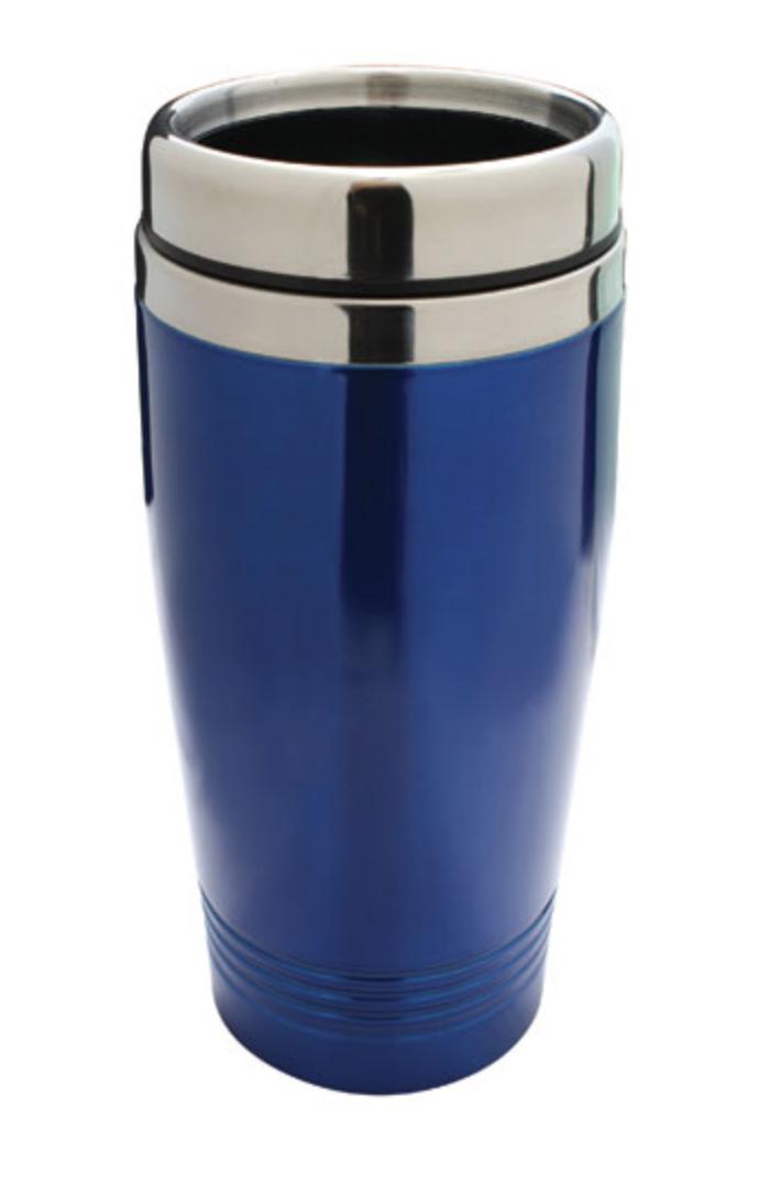Cup Mug Bottle Tumbler Double Wall Stainless Steel Interior Water Drinks 16Oz-Blue-Without Handle-