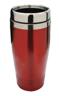 Cup Mug Bottle Tumbler Double Wall Stainless Steel Interior Water Drinks 16Oz-Red-Without Handle-