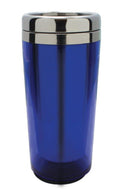 Cup Mug Bottle Tumbler Stainless Steel Interior Transparent Outer Water 16oz-Blue-