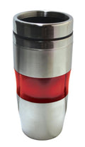 Cup Mug Bottle Tumbler Stainless Steel Thumb-Slide Closure Hot Cold Drinks 20 oz-Red/Silver-