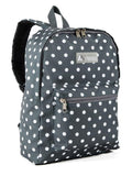 Everest Backpack Book Bag - Back to School Basics - Fun Patterns & Prints-Gray/White Dot-