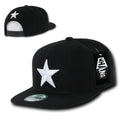 Dallas Lone Star Flat Bill Snapback Hats Caps Black White Rasta Raggae-Black-