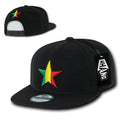 Dallas Lone Star Flat Bill Snapback Hats Caps Black White Rasta Raggae-Rasta-